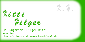 kitti hilger business card